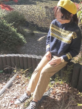 「CONVERSE（コンバース）のconverse（コンバース） ALL STAR OX（オールスターOX）（スニーカー）」を使った、Ayaaaaa♥さん（レディース・156cm）の秋コーディネート