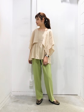 「KBF+（ケービーエフプラス）のアイテム」を使った、ricoさん（レディース・160cm）の春コーディネート