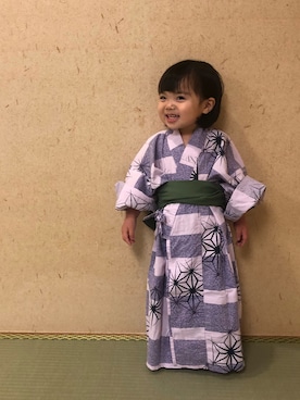 「浴衣」｜COTORIさん（キッズ・90cm）の冬コーディネート