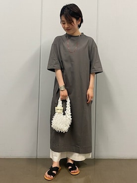 「アイテム（バッグ、ホワイト系）」を使った、ayakaさん（レディース・151cm）の春コーディネート