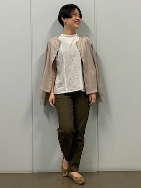 「アースカラー」｜「アイテム（ブルゾン）」を使った、ayakaさん（レディース・151cm）の秋コーディネート