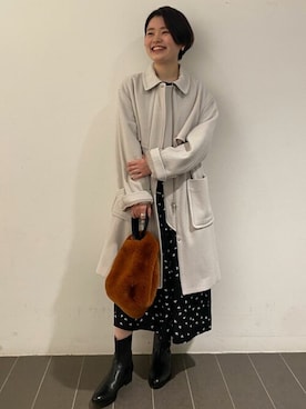「human woman（ヒューマンウーマン）の◆オリジナルショートブーツ（ブーツ）」を使った、ayakaさん（レディース・151cm）の冬コーディネート