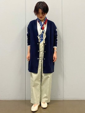 「フレンチカジュアル」｜「アイテム（バレエシューズ）」を使った、ayakaさん（レディース・151cm）の冬コーディネート