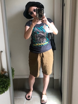 「JUNK FOOD（ジャンクフード）のアイテム」を使った、tama0015さん（レディース・160cm）の夏コーディネート