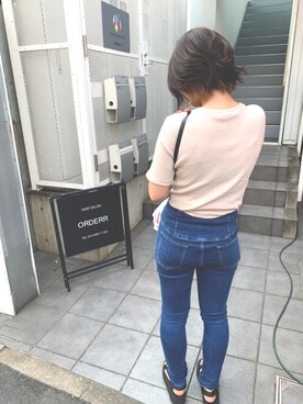 「Teva（テバ）のTeva / プラットフォーム ユニバーサル（サンダル）」を使った、Miさん（レディース・155cm）の秋コーディネート