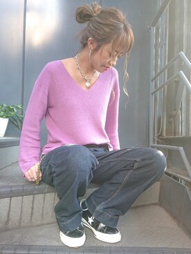 「MULLER（ミューラー）のアイテム」を使った、Misato Shintamiさん（レディース・166cm）の冬コーディネート