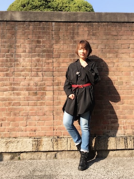 「URVIN（アービン）のアイテム」を使った、Akiさん（レディース・160cm）の春コーディネート