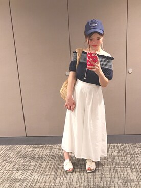 「cocoa（ココア）のアイテム」を使った、achaさん（レディース・153cm）の春コーディネート