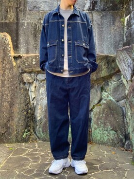 「coen」｜「アイテム（デニムジャケット）」を使った、ゆうくんさん（メンズ・175cm）の春コーディネート