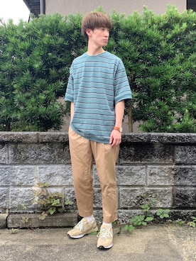 「DANTON（ダントン）のアイテム（チノパンツ）」を使った、ゆうくんさん（メンズ・175cm）の夏コーディネート