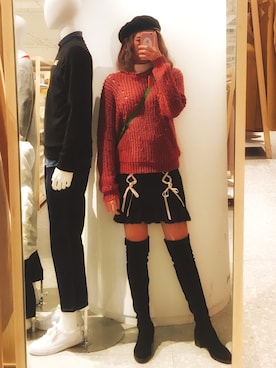 「NOのアイテム（帽子）」を使った、冬日煎饺H_Vladaさん（レディース・168cm）の春コーディネート