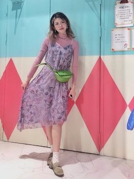 「PULL&BEAR（プルアンドベア）のアイテム（ワンピース/ドレス）」を使った、冬日煎饺H_Vladaさん（レディース・168cm）の春コーディネート