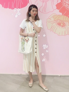 「PULL&BEAR（プルアンドベア）のアイテム（ワンピース/ドレス）」を使った、冬日煎饺H_Vladaさん（レディース・168cm）の夏コーディネート