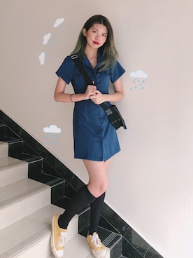 「NOのアイテム（ワンピース/ドレス）」を使った、冬日煎饺H_Vladaさん（レディース・168cm）の秋コーディネート