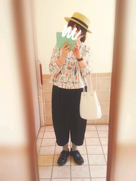 「Hands of creation（ハンズオブクリエイション）のアイテム（パンツ）」を使った、moezouさん（レディース・159cm）の春コーディネート