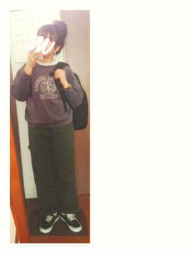 「BIG BILL（ビッグビル）のアイテム」を使った、moezouさん（レディース・159cm）の春コーディネート
