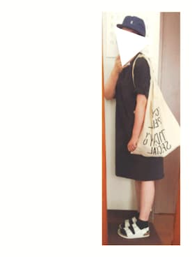 「CIBONE（シボネ）のアイテム（バッグ）」を使った、moezouさん（レディース・159cm）の夏コーディネート