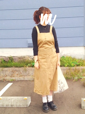 「Dr. Martens（ドクターマーチン）のDr.Martens (ドクターマーチン)/1461 3EYE GIBSON SHOES（その他シューズ）」を使った、moezouさん（レディース・159cm）の秋コーディネート