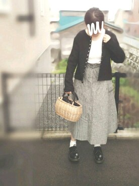 「Dr. Martens（ドクターマーチン）のDr.Martens (ドクターマーチン)/1461 3EYE GIBSON SHOES（その他シューズ）」を使った、moezouさん（レディース・159cm）の春コーディネート