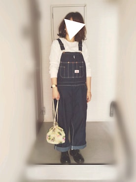 「おおぶりピアス」｜「アイテム（その他シューズ）」を使った、moezouさん（レディース・159cm）の春コーディネート