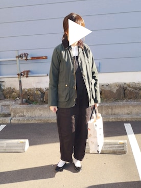 バレエシューズを使った バブアー女子 の人気ファッションコーディネート Wear