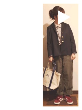 「Banner Barrett（バナーバレット）のアイテム（テーラードジャケット）」を使った、moezouさん（レディース・159cm）の秋コーディネート