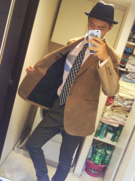 「アイテム（フォーマルスーツ/小物）」を使った、トコロテンさん（メンズ・176cm・10代）の秋コーディネート