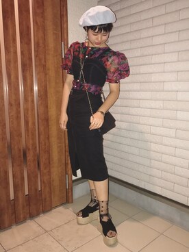 「chanel」｜「アイテム（ハンチング/ベレー帽）」を使った、アイさん（レディース・161cm）の夏コーディネート