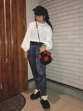 「アイテム（ピアス（両耳用））」を使った、アイさん（レディース・162cm・20代）の秋コーディネート
