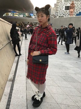 「アイテム（ピアス（両耳用））」を使った、アイさん（レディース・162cm・20代）の秋コーディネート