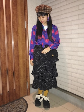 「アイテム（ピアス（両耳用））」を使った、アイさん（レディース・162cm・20代）の秋コーディネート
