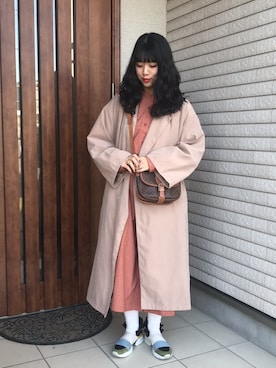 「アイテム（シャツワンピース）」を使った、アイさん（レディース・162cm・20代）の冬コーディネート