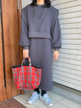「アイテム（腕時計）」を使った、アイさん（レディース・162cm）の冬コーディネート