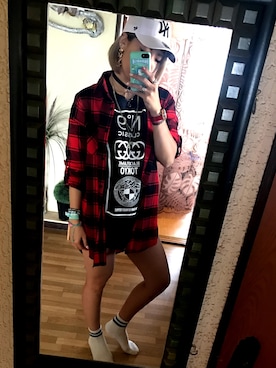 「Yves Saint Laurent（イヴサンローラン）のアイテム（アクセサリー）」を使った、Sako   7♡darlinさん（レディース・170cm）の夏コーディネート