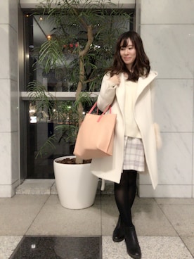 「BSTR」｜「アイテム（その他アウター）」を使った、いのりんさん（レディース・157cm）の冬コーディネート