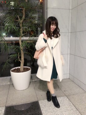 「BSTR」｜「アイテム（その他アウター）」を使った、いのりんさん（レディース・157cm）の冬コーディネート