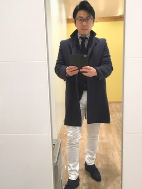 「Adam et Rope A・E・R（アダムエロペ）のアイテム（ジャケット/アウター）」を使った、Masakazu Kounoさん（メンズ・167cm）の冬コーディネート