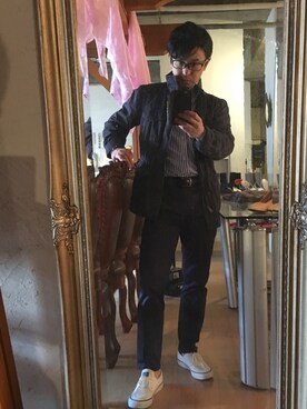 「Felisi（フェリージ）のアイテム」を使った、Masakazu Kounoさん（メンズ・167cm）の春コーディネート