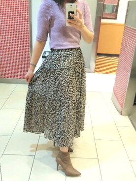 「RETRO GIRL（レトロガール）のアイテム（スカート、その他）」を使った、miii_03さん（レディース・157cm）の冬コーディネート