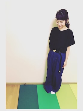 「ガチャベルト」｜tomopuuさん（レディース・152cm）の夏コーディネート