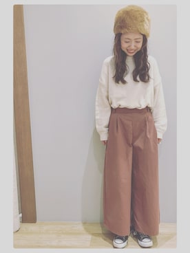 「ファー帽子」｜tomopuuさん（レディース・152cm）の秋コーディネート