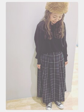 「ファー帽子」｜tomopuuさん（レディース・152cm）の秋コーディネート
