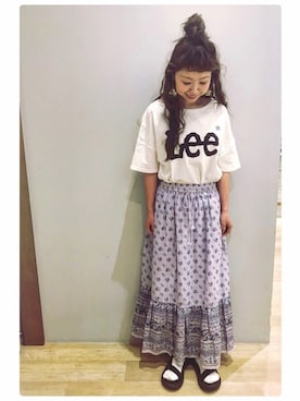 「Lee（リー）のアイテム（トップス）」を使った、tomopuuさん（レディース・152cm）の春コーディネート