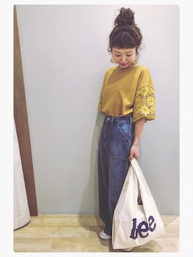 「Lee（リー）のアイテム（バッグ）」を使った、tomopuuさん（レディース・152cm）の春コーディネート