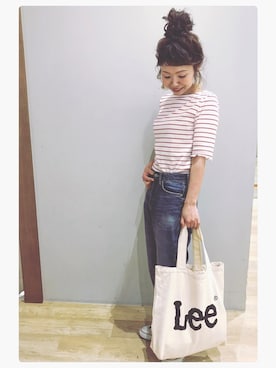 「赤ボーダー」｜tomopuuさん（レディース・152cm）の春コーディネート