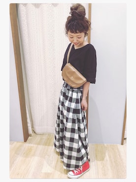 「ブロックチェック」｜tomopuuさん（レディース・152cm）の春コーディネート