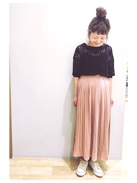 「アースミュージック＆エコロジー」｜tomopuuさん（レディース・152cm）の夏コーディネート