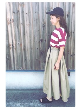 「SEVENDAYS=SUNDAY（セブンデイズサンデイ）のアイテム（帽子）」を使った、tomopuuさん（レディース・152cm）の夏コーディネート
