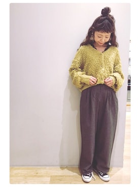 「ループカーディガン」｜tomopuuさん（レディース・152cm）の秋コーディネート