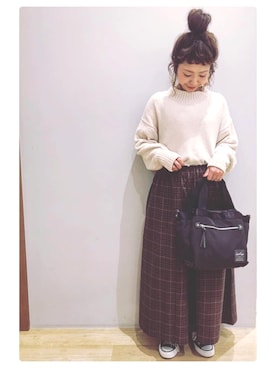 「モールニット」｜tomopuuさん（レディース・152cm）の秋コーディネート